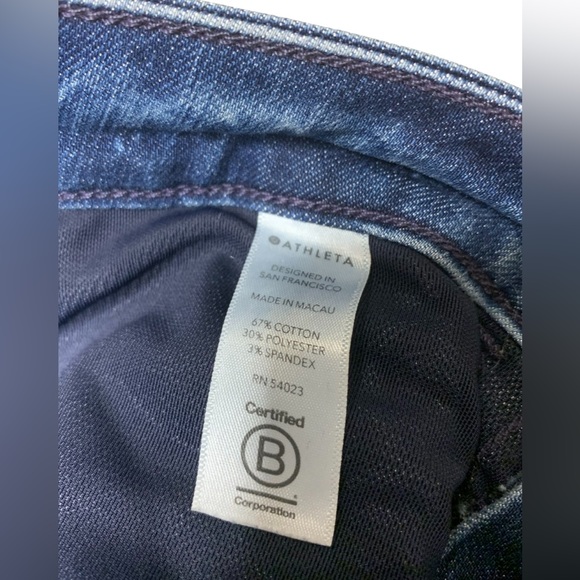 Athleta Sculptek Ultra Skinny Jean Pant True Blue Size 4 Stretch Jeans 530636-00 - Picture 6 of 11